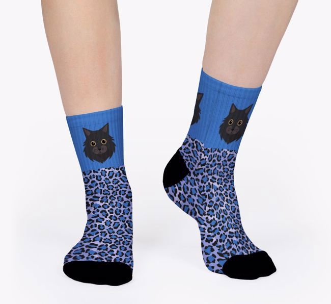 Leopard Print: Personalised {breedCommonName} Socks