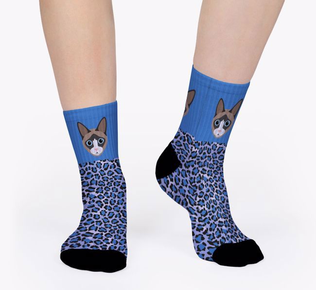 Leopard Print: Personalized {breedCommonName} Socks 