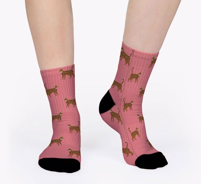 Your Cat Icon Pattern: Personalized {breedCommonName} Socks 