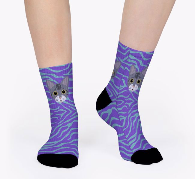 Tabby Stripes: Personalized {breedCommonName} Socks