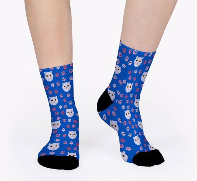 Paws & Your Cat Icon Pattern: Personalised {breedCommonName} Socks