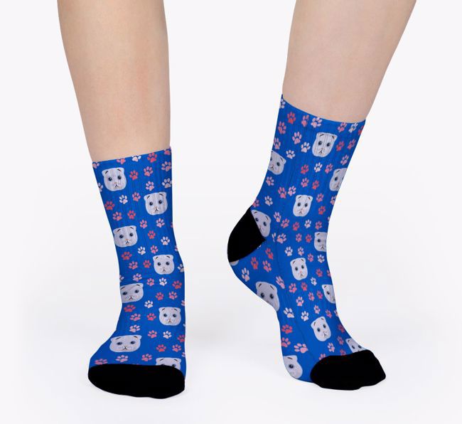 Paws & Your Cat Icon Pattern: Personalized {breedCommonName} Socks