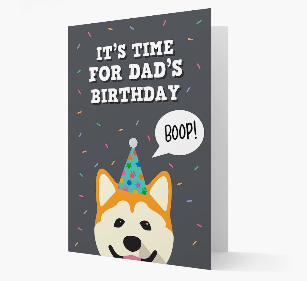 Dad's Birthday Boop: Personalized {breedFullName} Card
