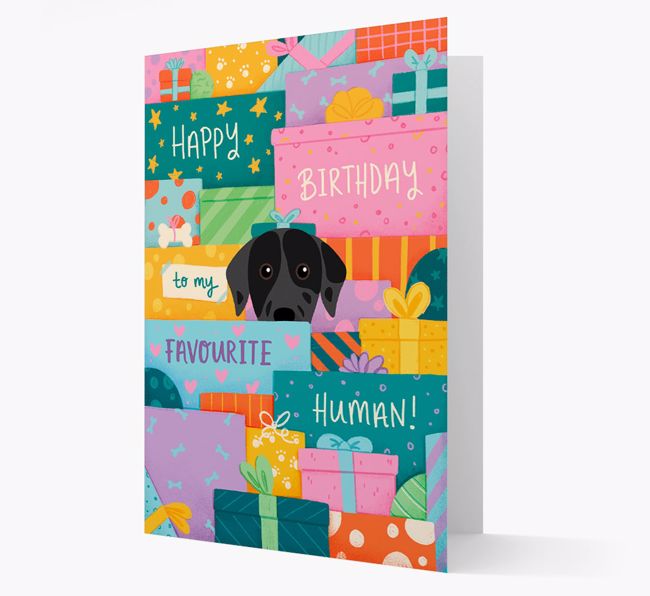 Happy Birthday To My Favourite Human: Personalised {breedFullName} Card