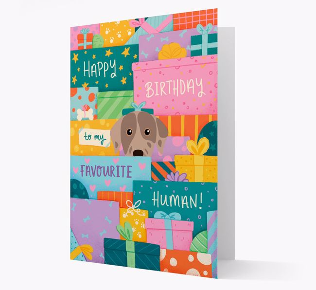 Happy Birthday To My Favourite Human: Personalised {breedFullName} Card