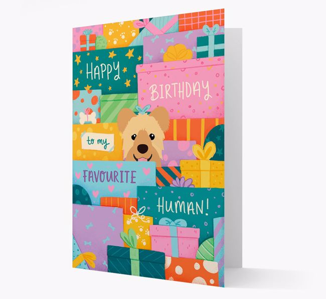 Happy Birthday To My Favourite Human: Personalised {breedFullName} Card