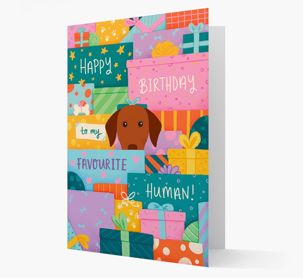 Happy Birthday To My Favourite Human: Personalised {breedFullName} Card