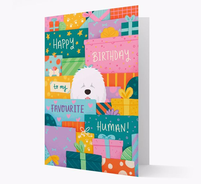 Happy Birthday To My Favourite Human: Personalised {breedFullName} Card