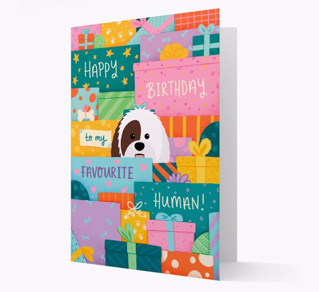 Happy Birthday To My Favourite Human: Personalised {breedFullName} Card
