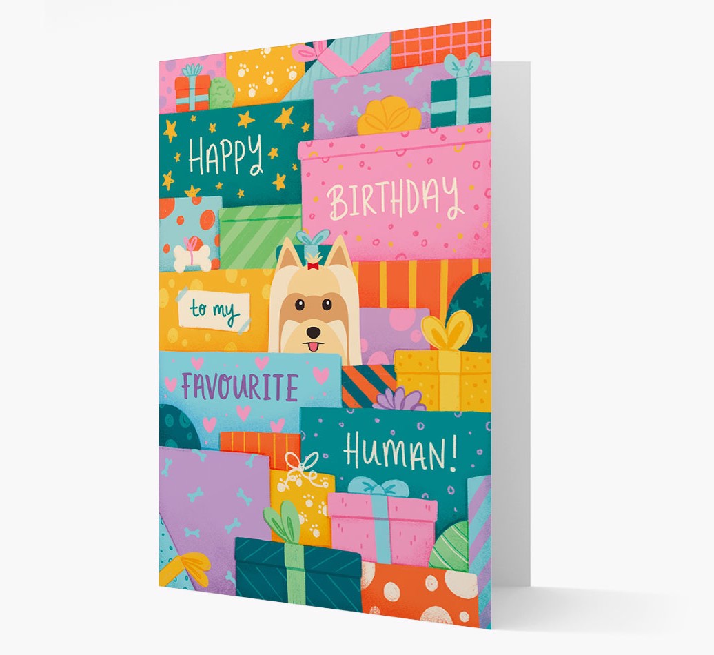 Happy Birthday To My Favourite Human: Personalised {breedFullName} Card