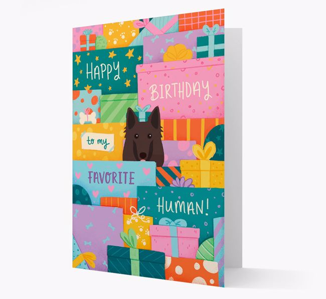 Happy Birthday To My Favorite Human: Personalized {breedFullName} Card