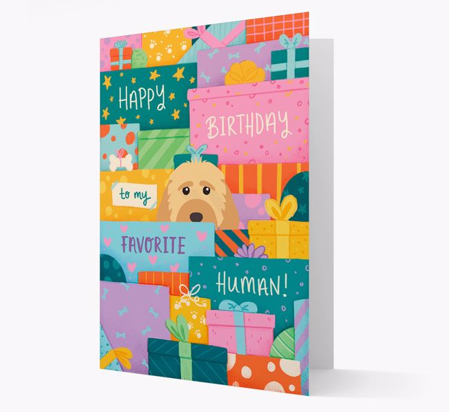 Happy Birthday To My Favorite Human: Personalized {breedFullName} Card