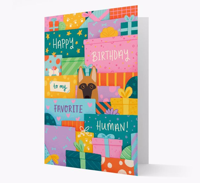 Happy Birthday To My Favorite Human: Personalized {breedFullName} Card