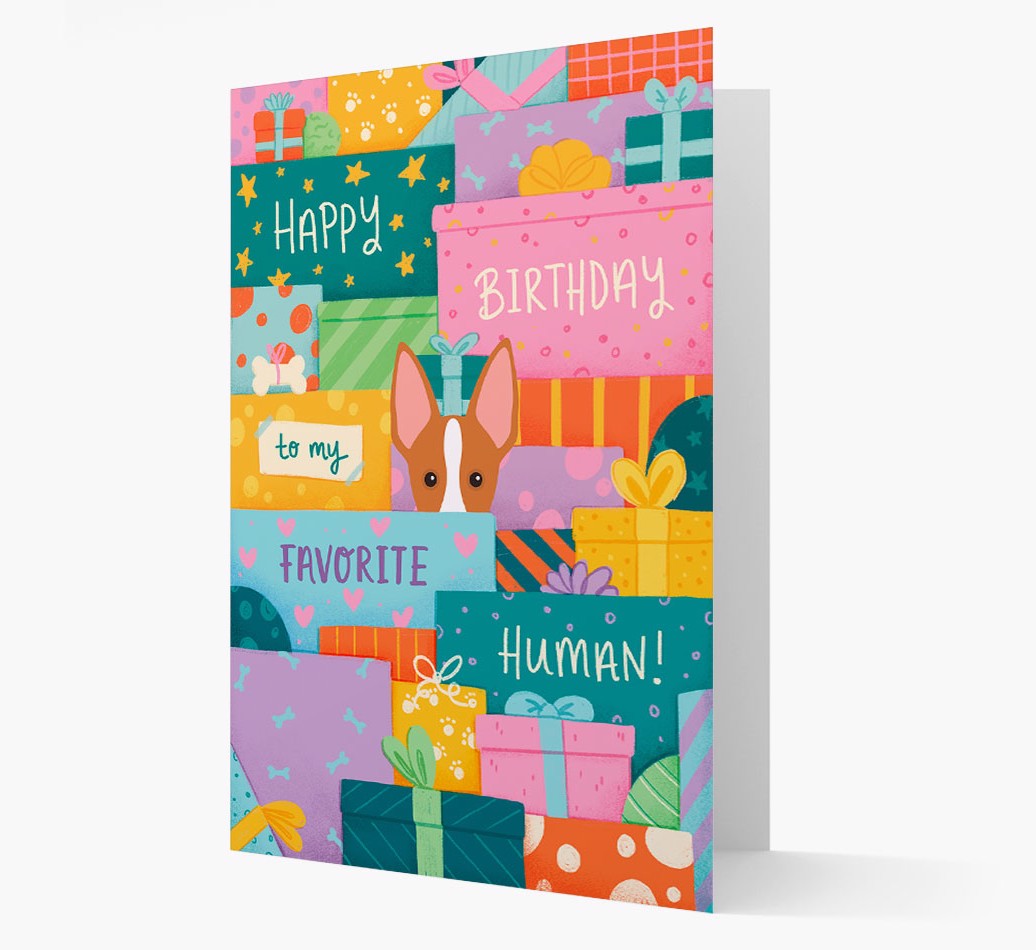 Happy Birthday To My Favorite Human: Personalized {breedFullName} Card