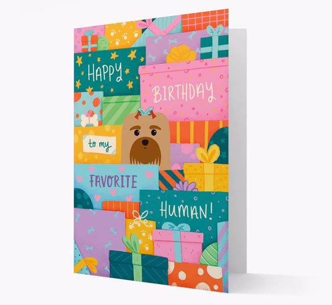 Happy Birthday To My Favorite Human: Personalized {breedFullName} Card