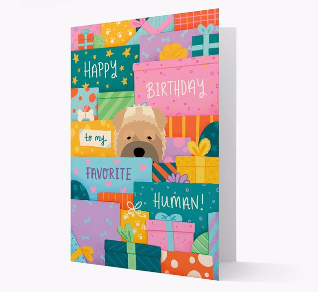 Happy Birthday To My Favorite Human: Personalized {breedFullName} Card