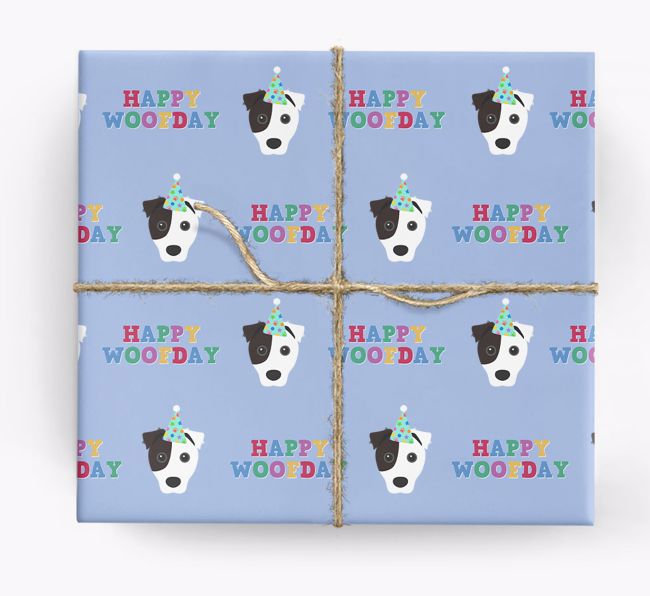 Happy Woofday: Personalised {breedFullName} Wrapping Paper