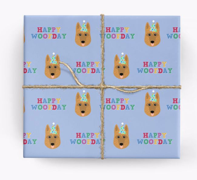 Happy Woofday: Personalized {breedFullName} Wrapping Paper