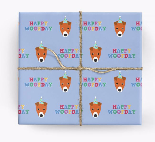 Happy Woofday: Personalized {breedFullName} Wrapping Paper