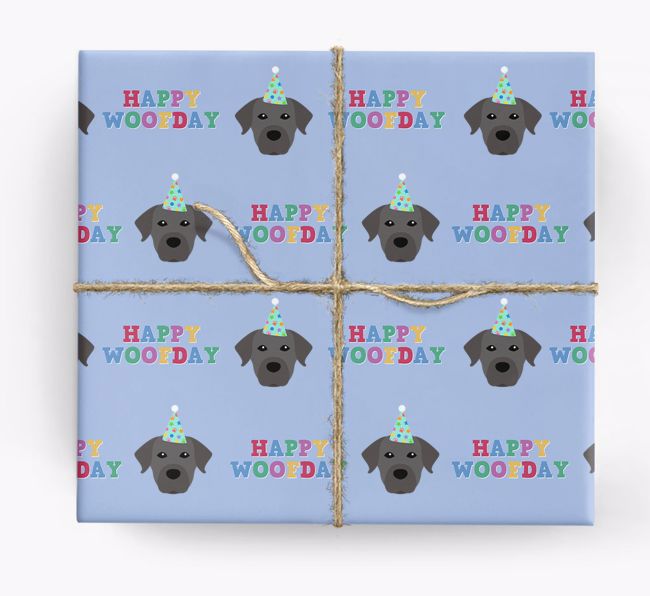 Happy Woofday: Personalised {breedFullName} Wrapping Paper