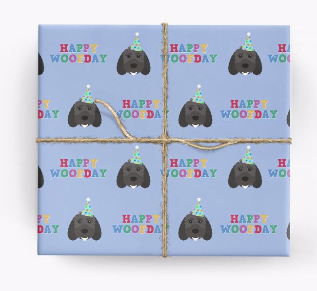 Happy Woofday: Personalized {breedFullName} Wrapping Paper