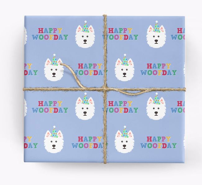 Happy Woofday: Personalized {breedFullName} Wrapping Paper