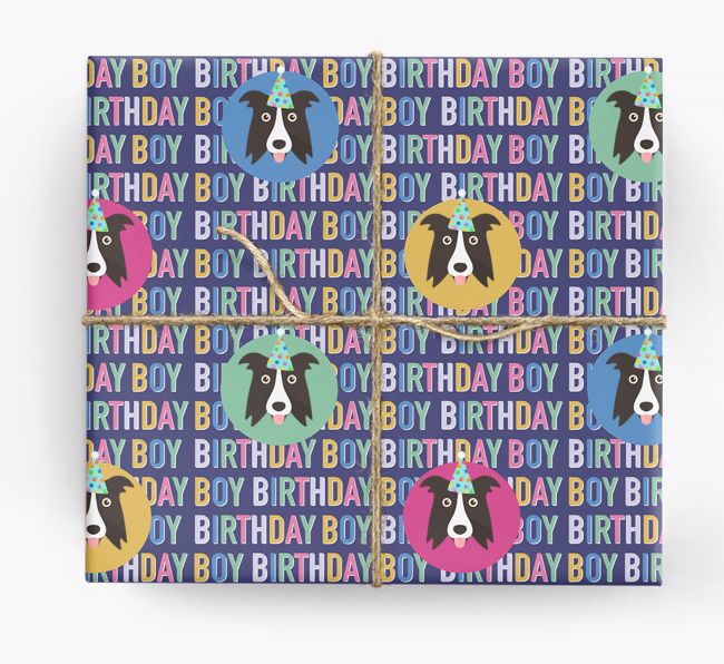 Birthday Balloons' - Personalized Dog Wrapping Paper