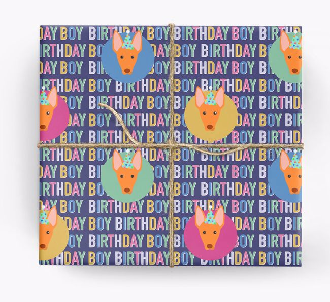 Birthday Boy: Personalized {breedFullName} Wrapping Paper