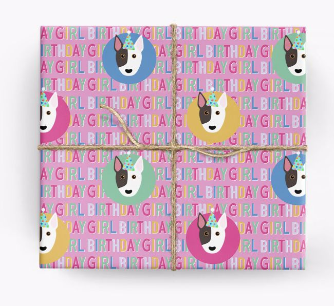 Birthday Girl: Personalised {breedFullName} Wrapping Paper