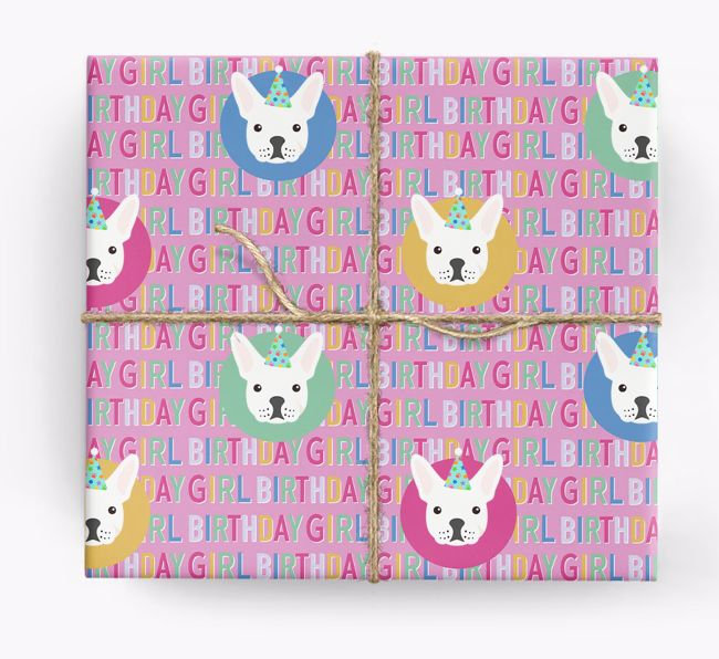 Birthday Girl: Personalised {breedFullName} Wrapping Paper