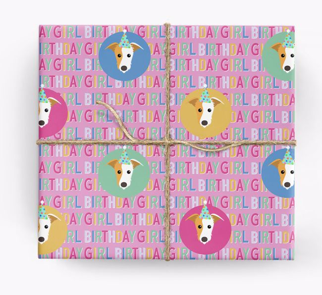 Birthday Girl: Personalised {breedFullName} Wrapping Paper