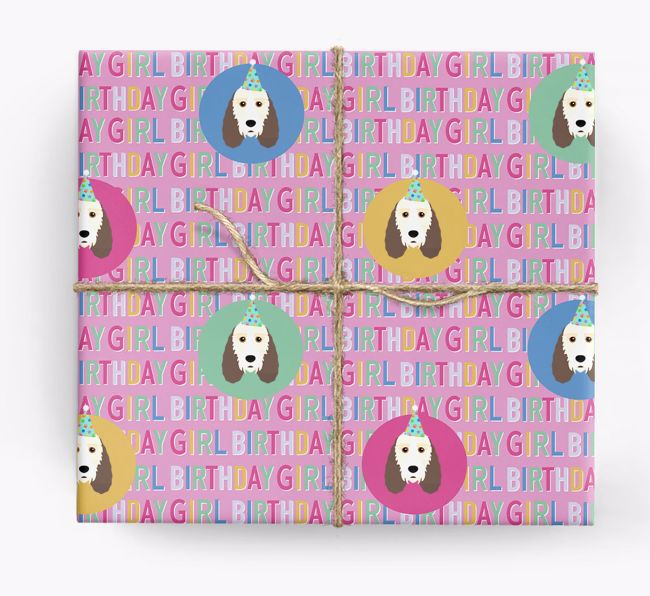 Birthday Girl: Personalised {breedFullName} Wrapping Paper