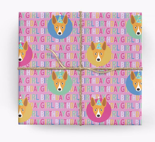 Birthday Girl: Personalized {breedFullName} Wrapping Paper