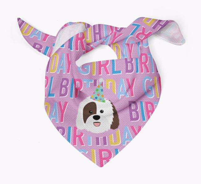 Birthday Girl: Personalised {breedFullName} Bandana