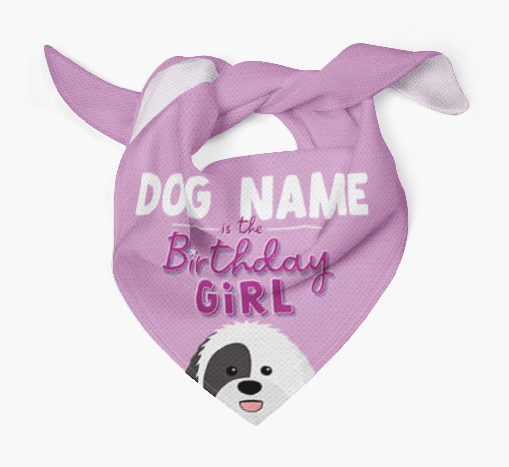 Birthday Girl: Personalised {breedFullName} Bandana