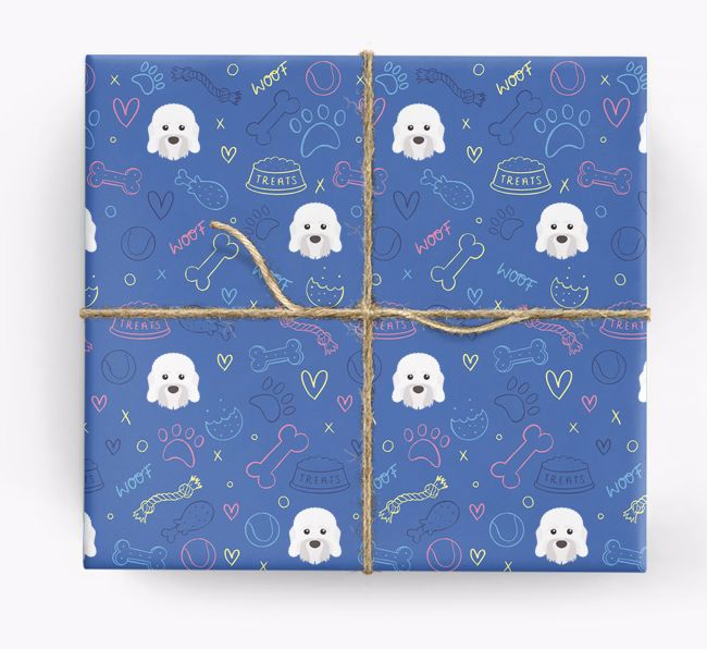 Dog Treats Pattern: Personalised {breedFullName} Wrapping Paper