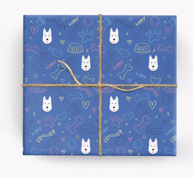 Dog Treats Pattern: Personalised {breedFullName} Wrapping Paper