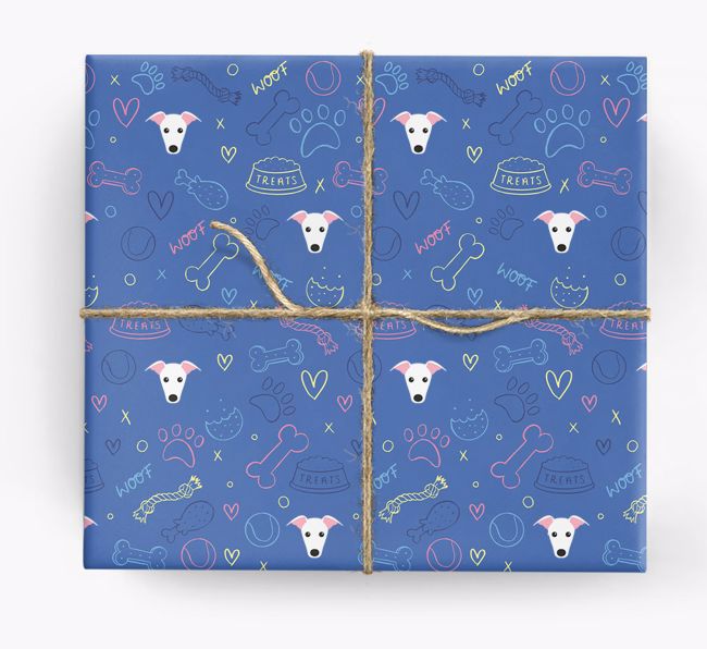 Dog Treats Pattern: Personalised {breedFullName} Wrapping Paper