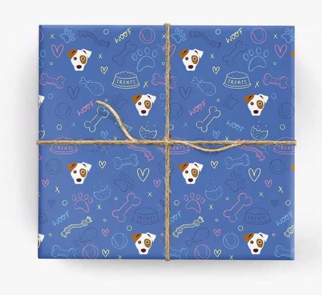 Dog Treats Pattern: Personalized {breedFullName} Wrapping Paper