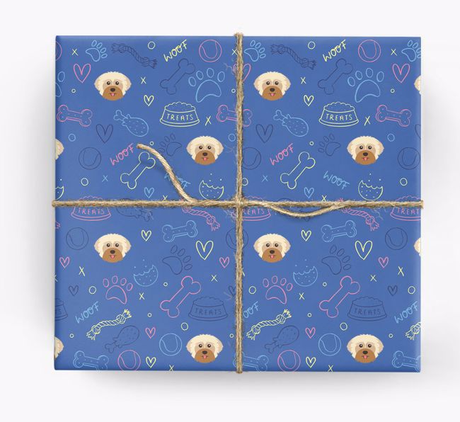 Dog Treats Pattern: Personalised {breedFullName} Wrapping Paper