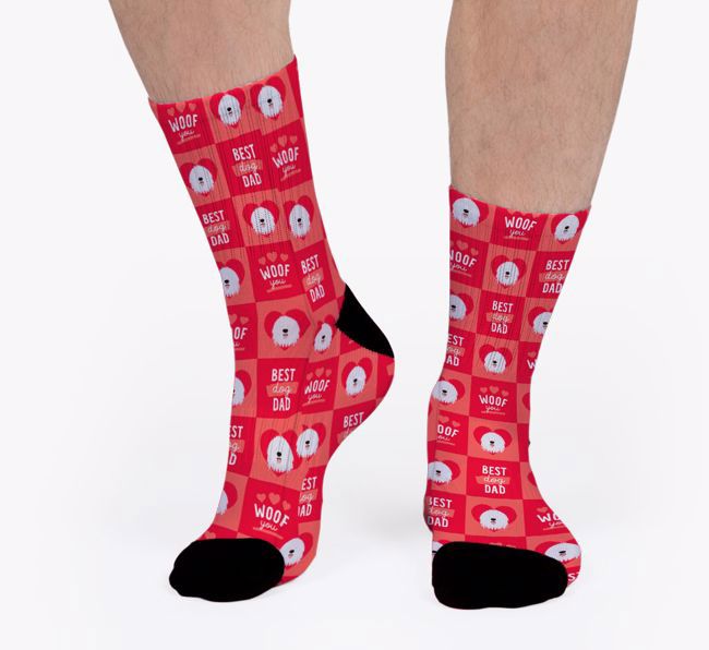 Best Dog Dad: Personalized {breedFullName} Socks