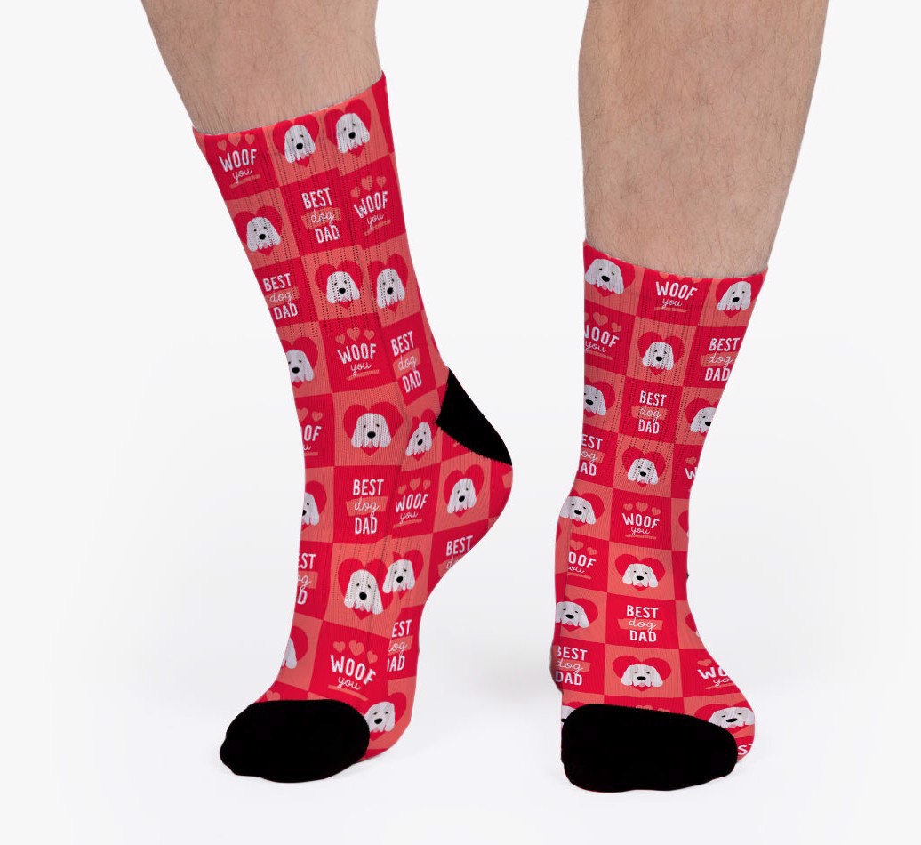 Best Dog Dad {breedFullName} Socks - man's socks