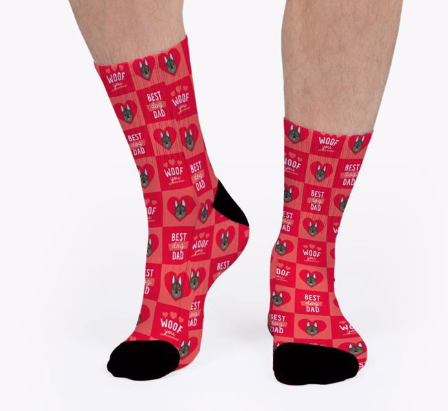 Best Dog Dad: Personalized {breedFullName} Socks