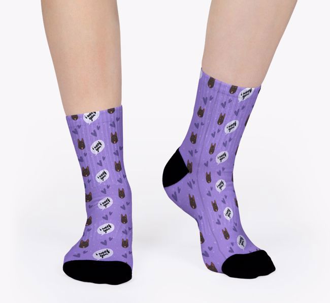 I Woof You: Personalized {breedFullName} Socks