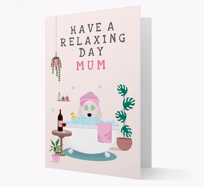 Relaxing Day: Personalised Card with {breedFullName} Icon