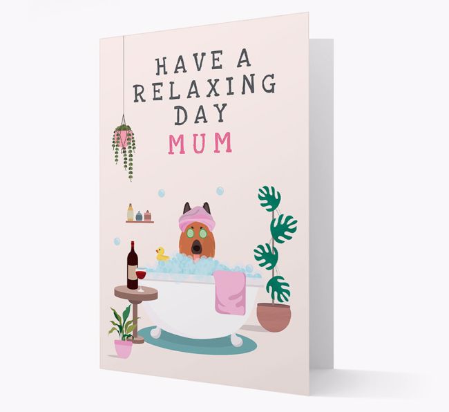 Relaxing Day: Personalised Card with {breedFullName} Icon