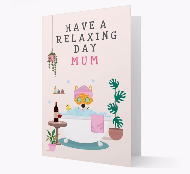 Relaxing Day: Personalised Card with {breedFullName} Icon