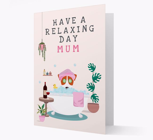 Relaxing Day: Personalised Card with {breedFullName} Icon