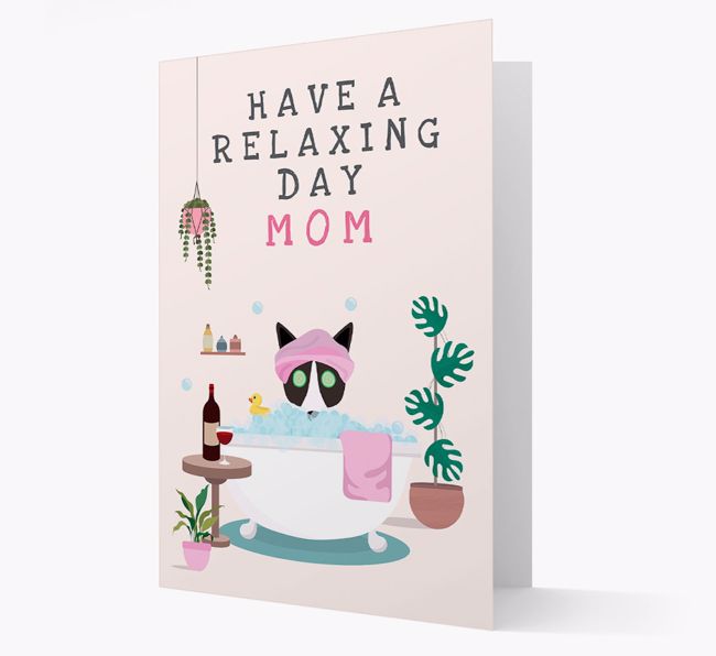 Relaxing Day: Personalized Card with {breedFullName} Icon