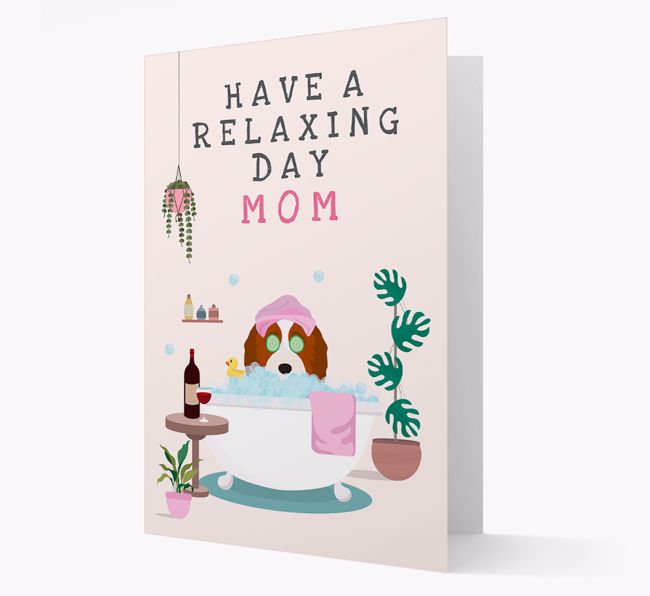 Relaxing Day: Personalized Card with {breedFullName} Icon